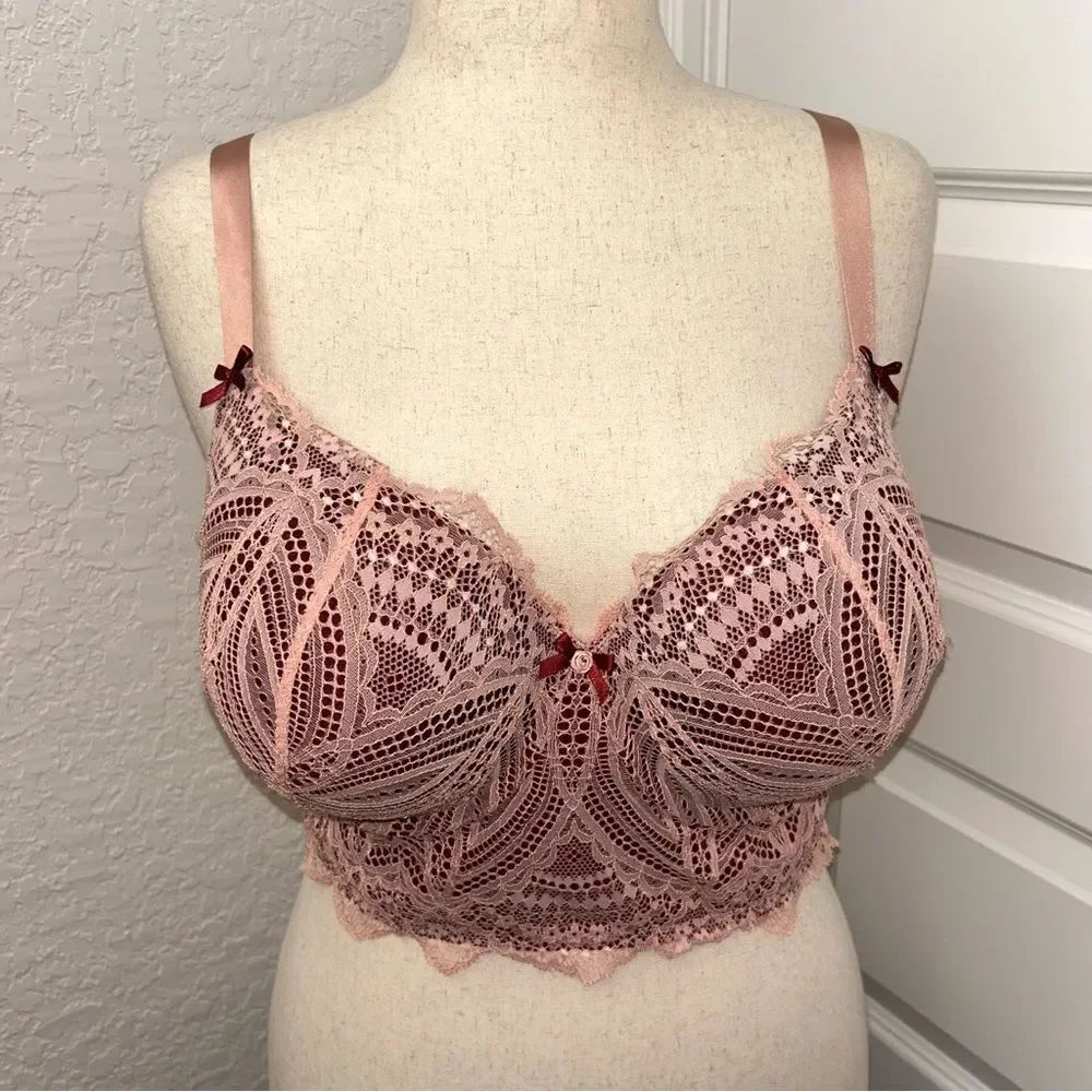 Cacique Lace Underwire Boost Balconette Bra